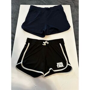 Justice & PLACE Girls' Dolphin Shorts Bundle Size 10-12 Black & Navy Casual